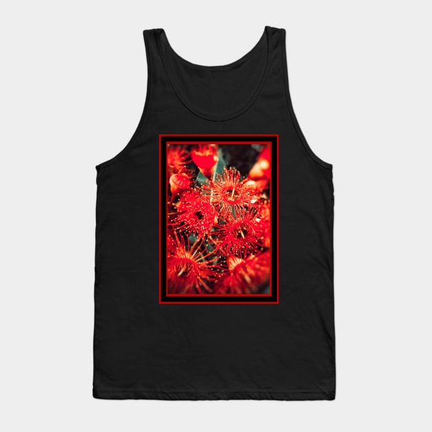Beautiful Red Spikey Flowers Tank Top by Blue Butterfly Designs 